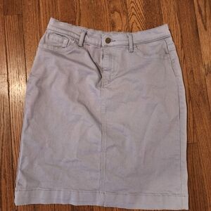 Classic Grey Denim Skirt